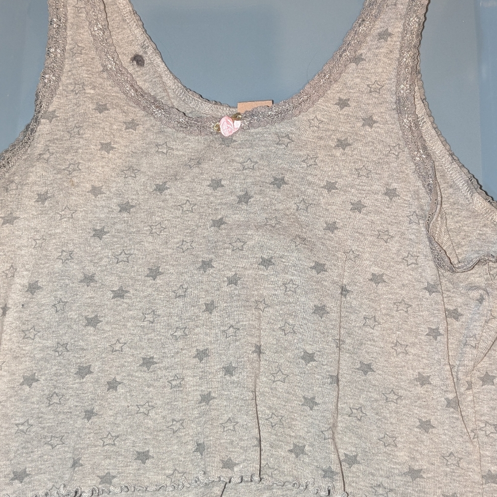 Gray Star Pattern Tank Top